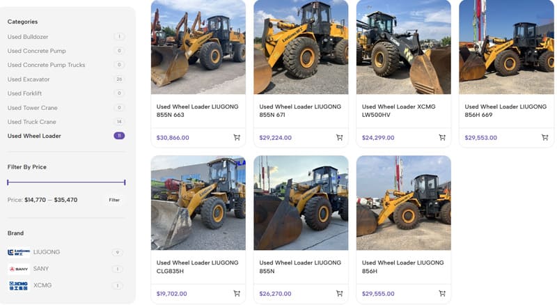 used wheel loader